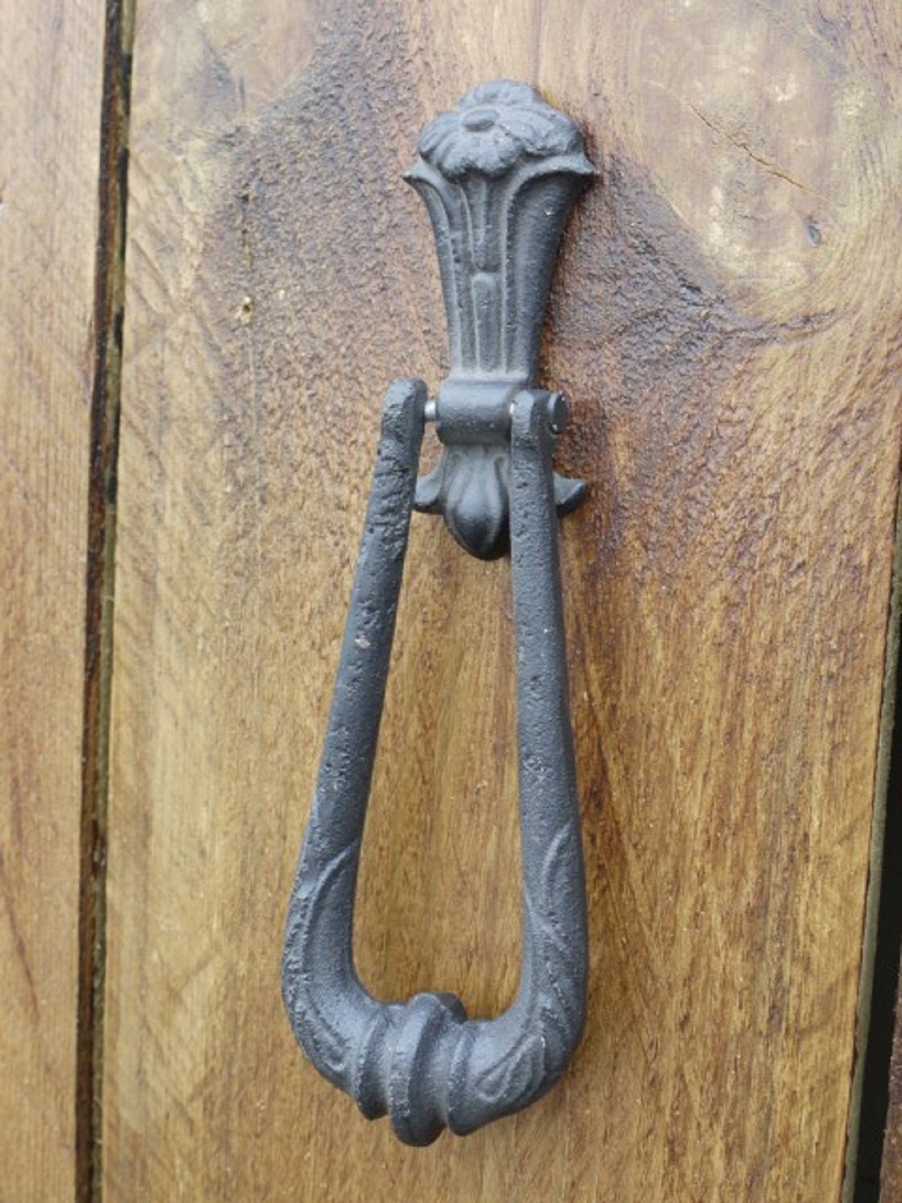 Cast Iron Black Front Door Knocker Drop