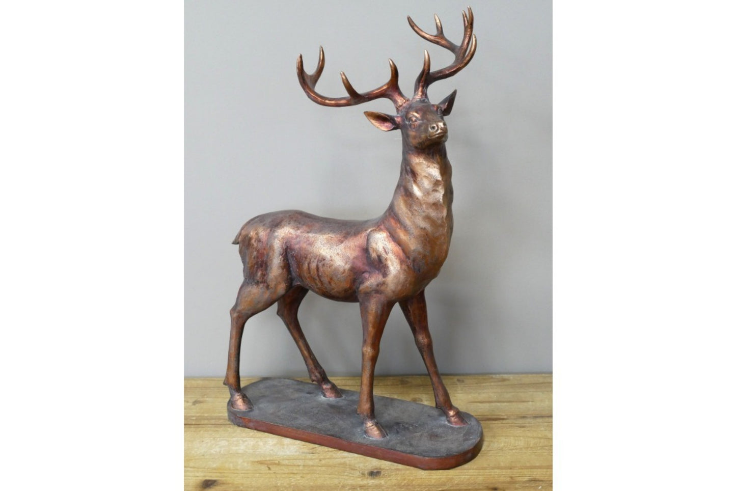 Pair of Standing Stags In A Bronze Style Deer Bucks
