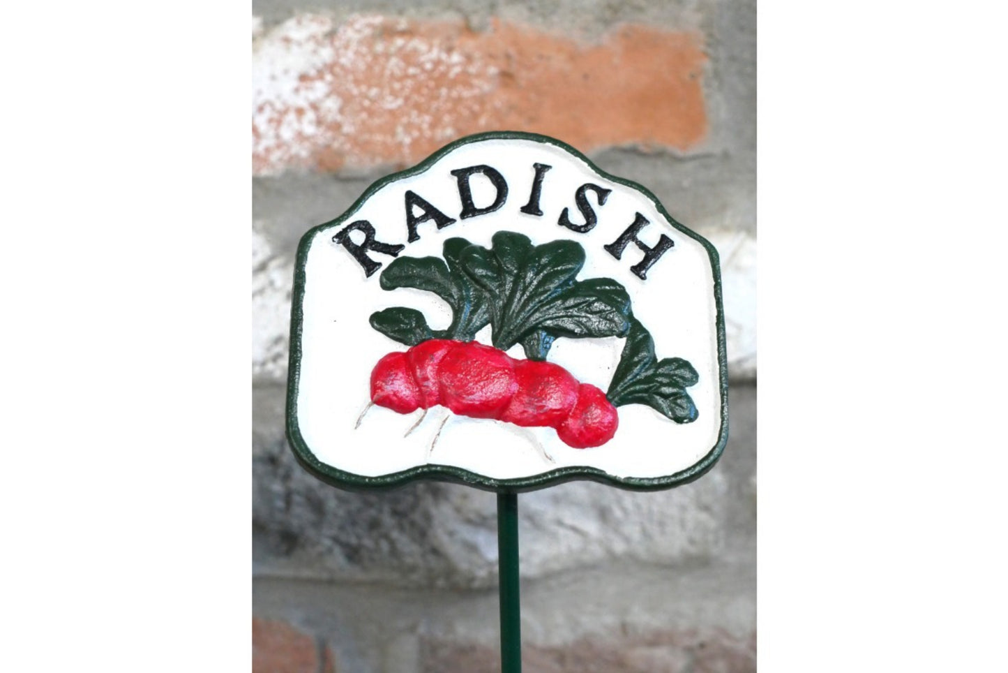 Garden Vegetable Sign RADISH Cast Iron Plant Marker