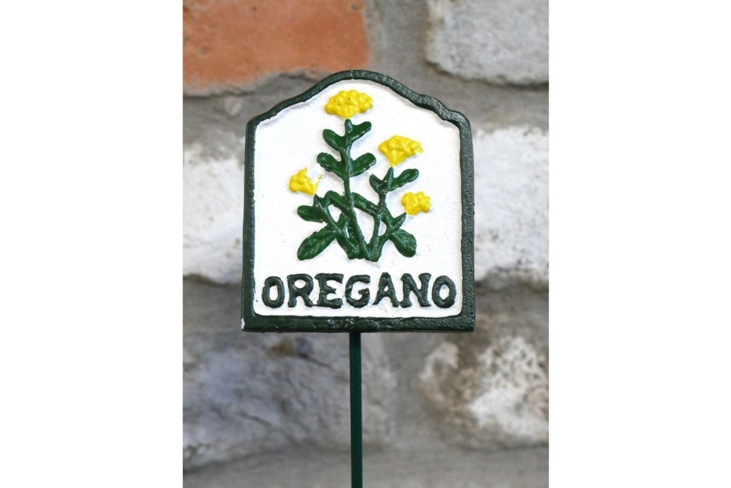 Garden Herb Sign OREGANO Cast Iron Plant Marker