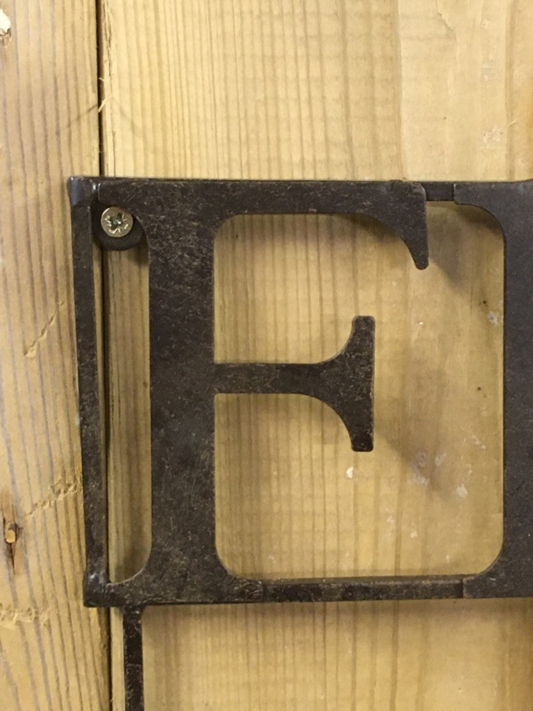 Rack Of 6 Wrought Iron Coat Hooks With 'FLOWER' & Wheelbarrow