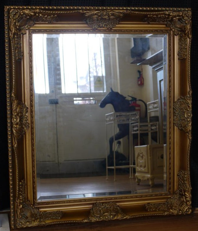 28"x32" Antique Gold Mirror