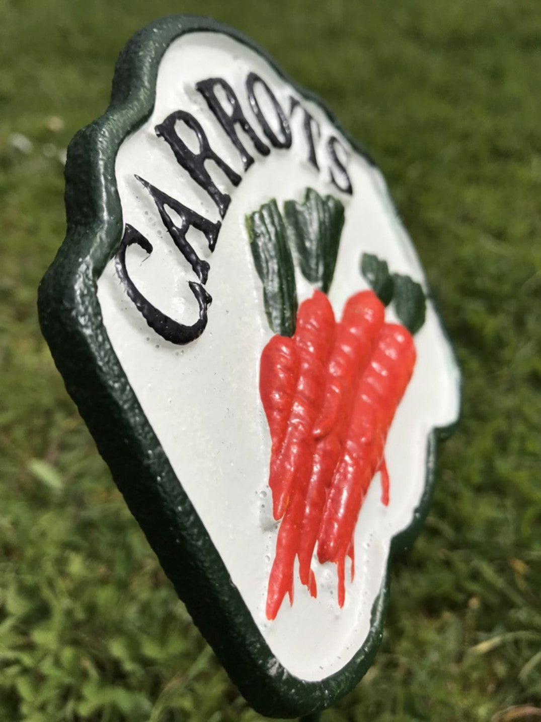 Garden Vegetable Sign CARROTS Cast Iron Vegetable Marker
