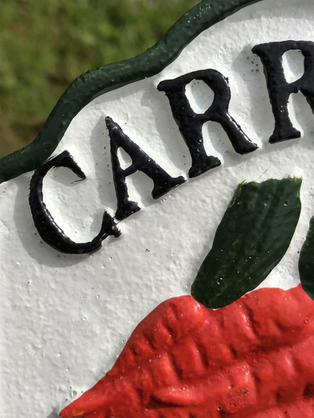 Garden Vegetable Sign CARROTS Cast Iron Vegetable Marker
