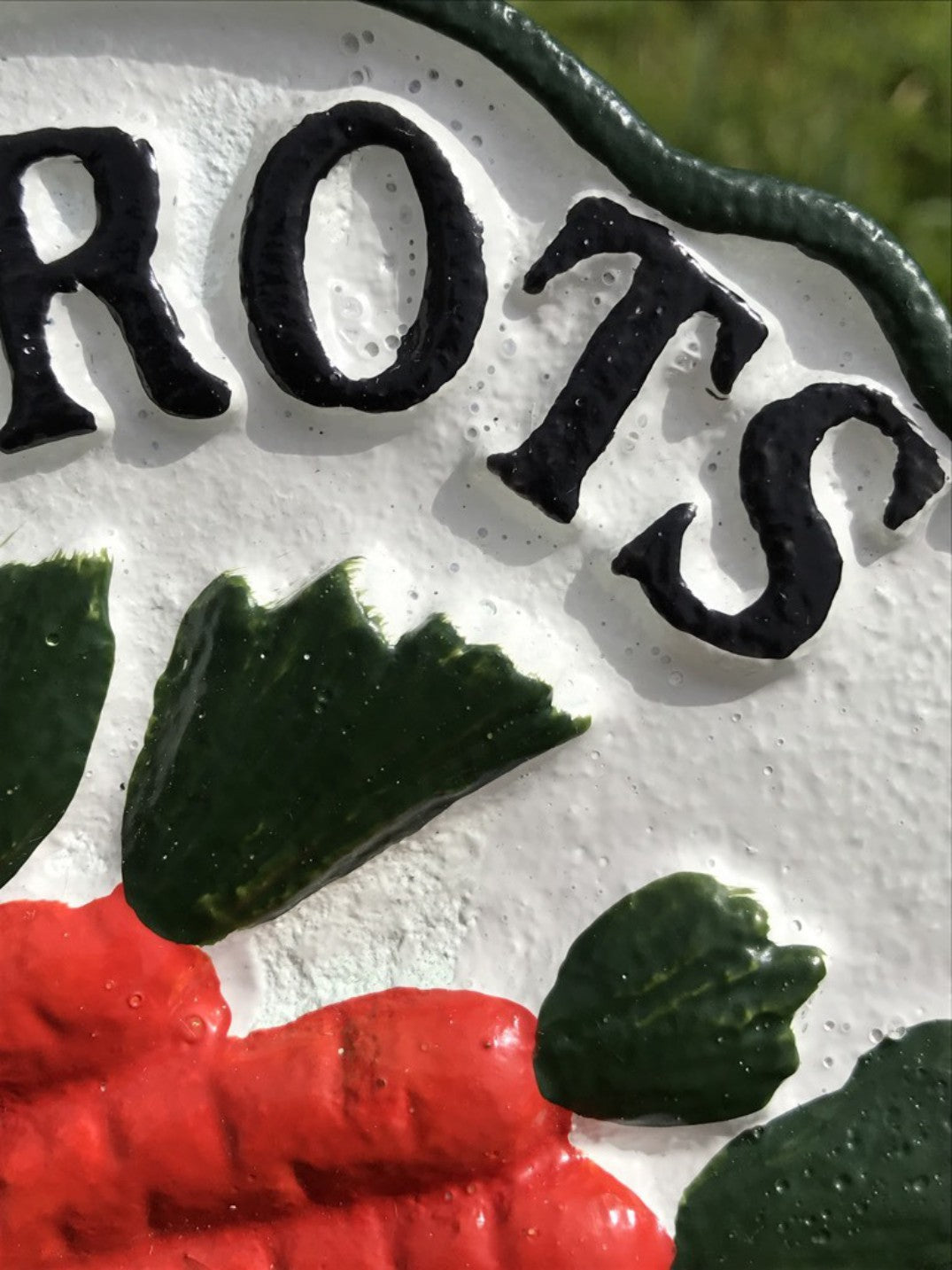 Garden Vegetable Sign CARROTS Cast Iron Vegetable Marker