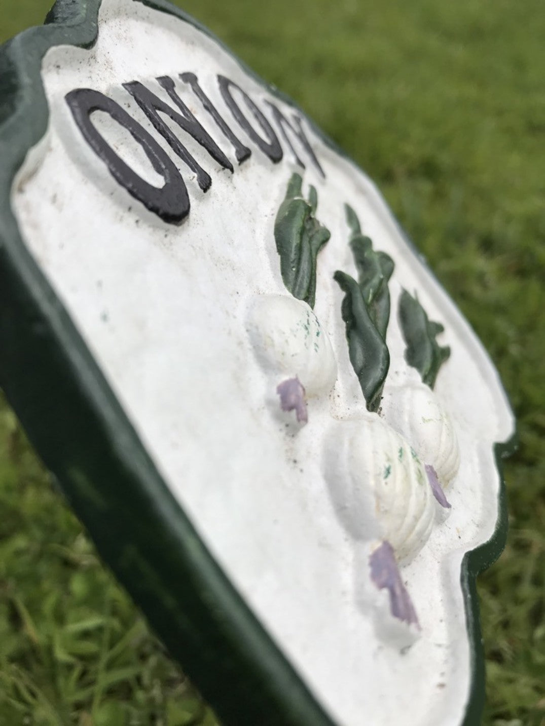 Vegetable Garden Sign ONION Cast Iron Vegetable Marker