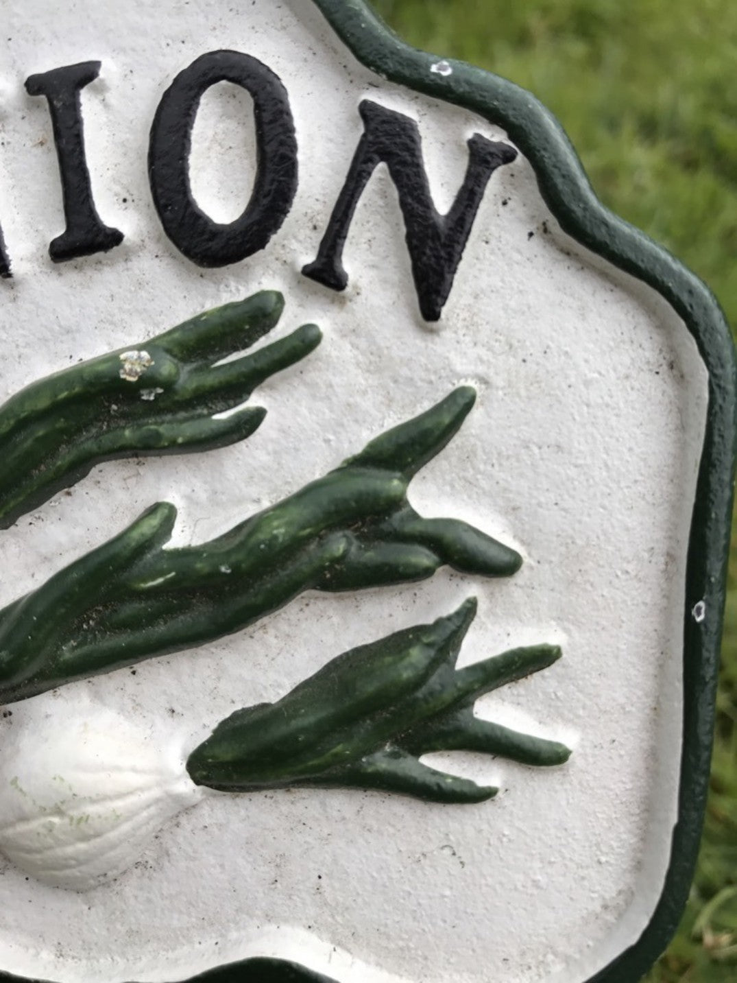 Vegetable Garden Sign ONION Cast Iron Vegetable Marker