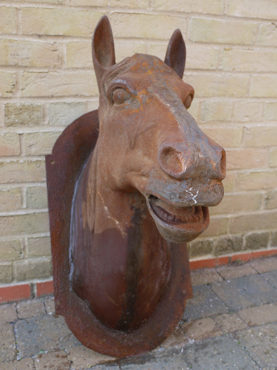 Black Life Like & Size Wall Mounted Plaque Cast Iron Horse's Head 31