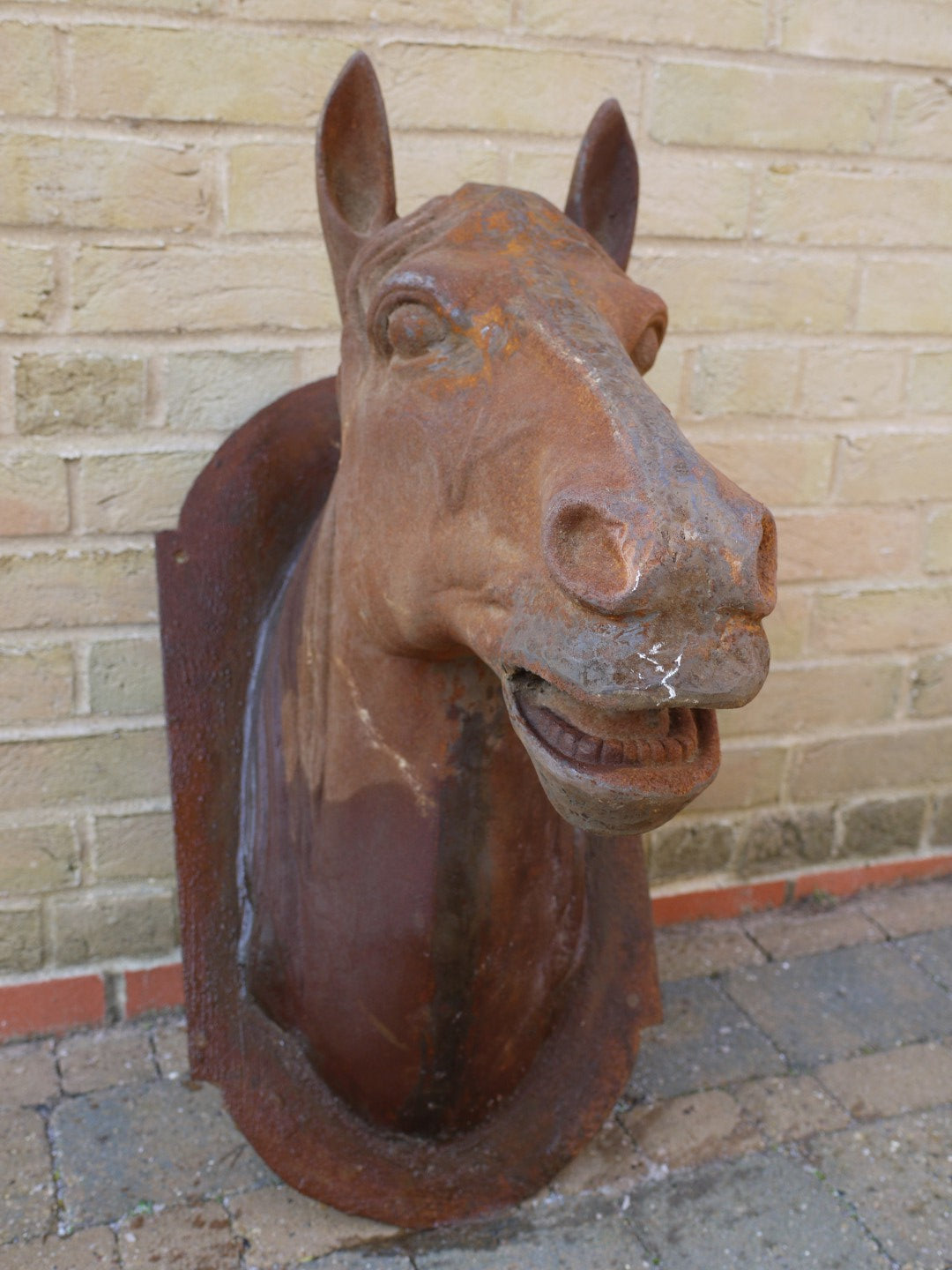 Black Life Like & Size Wall Mounted Plaque Cast Iron Horse's Head 31