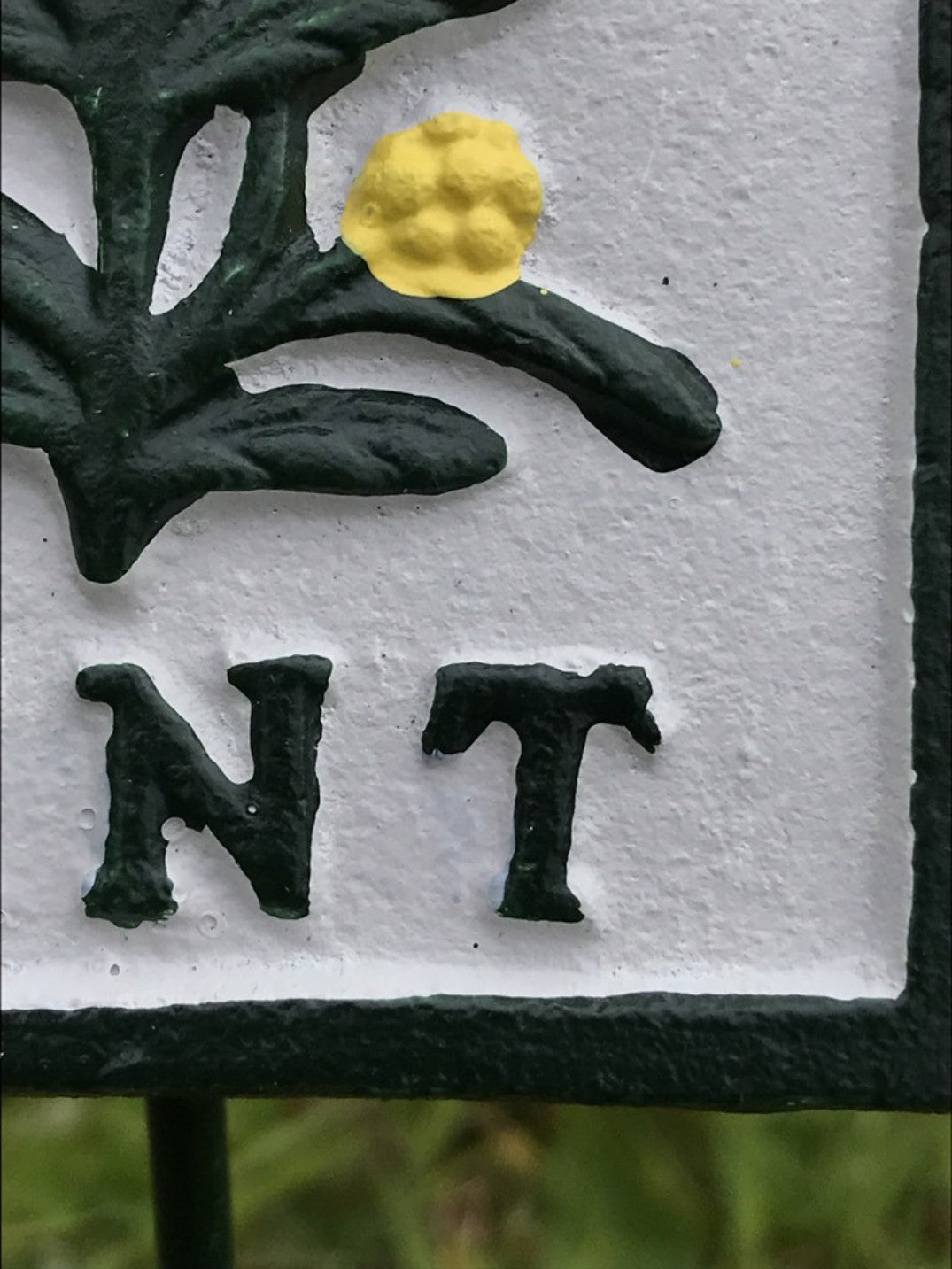 Cast Iron Garden Herb Sign MINT Herb Marker New