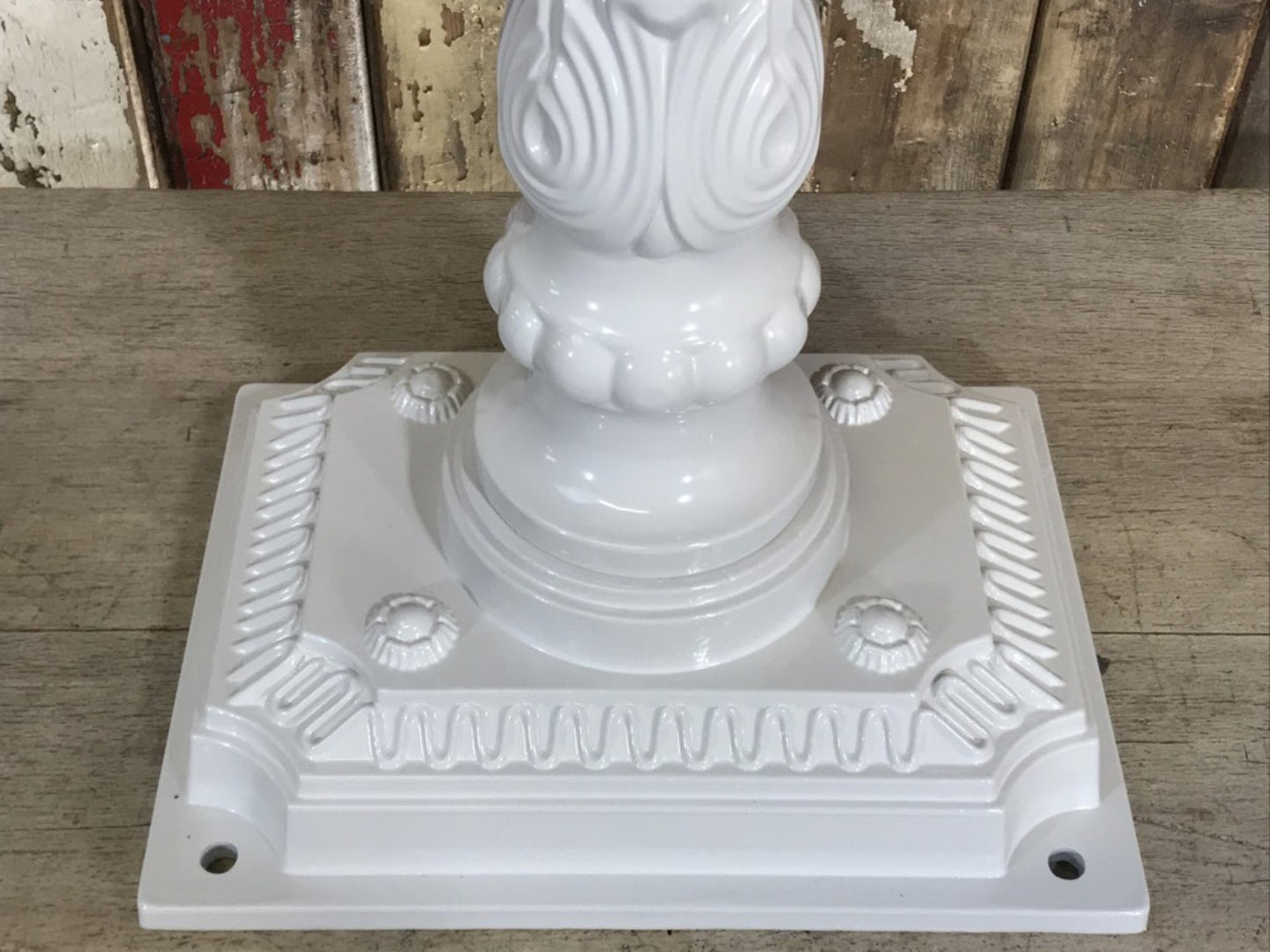 Attractive White Aluminium Post Box With Horse & Rider Design 46" Tall