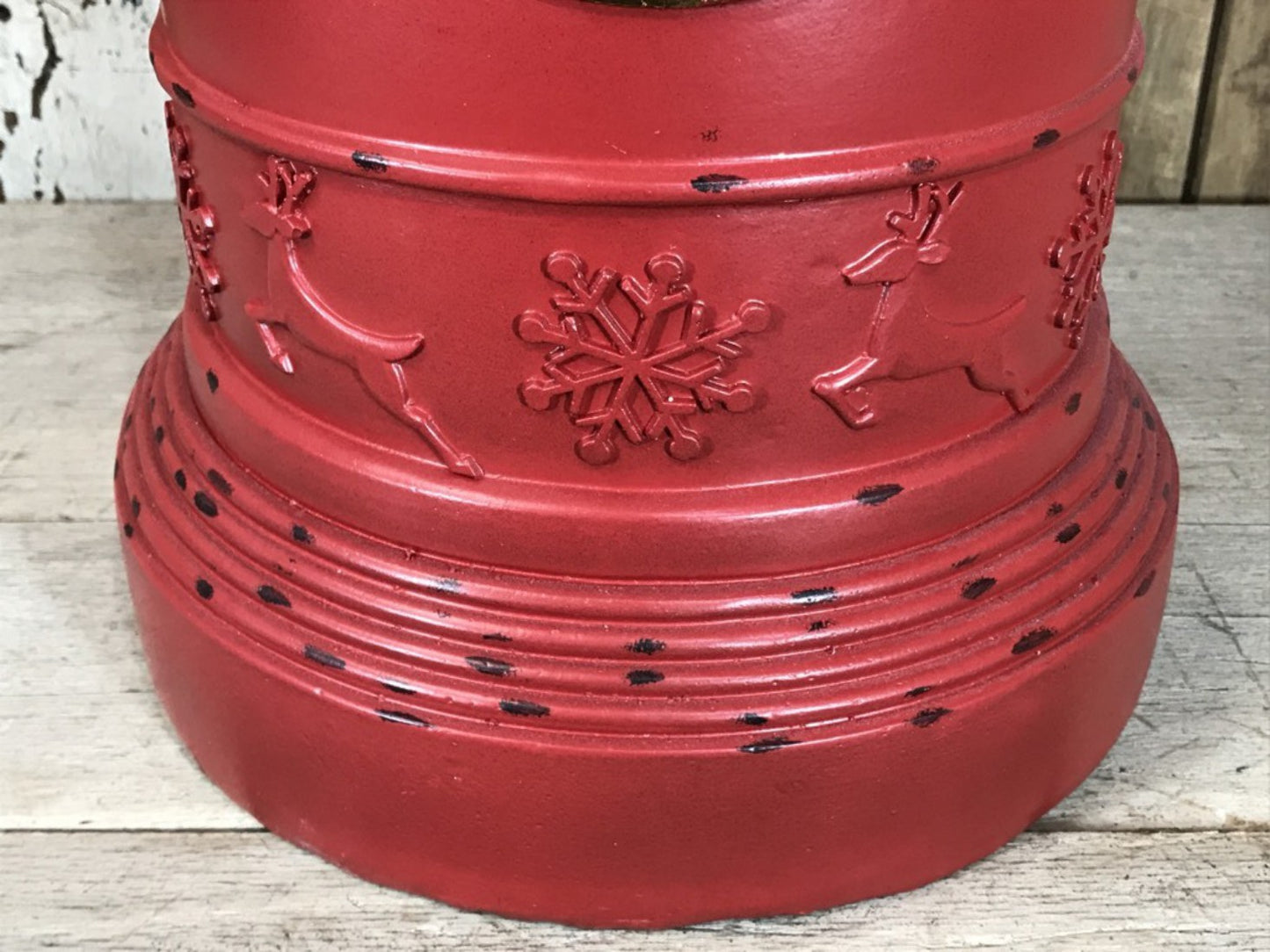 North Pole Father Christmas Letterbox Pillar Round Postbox New Resin 77cm Tall