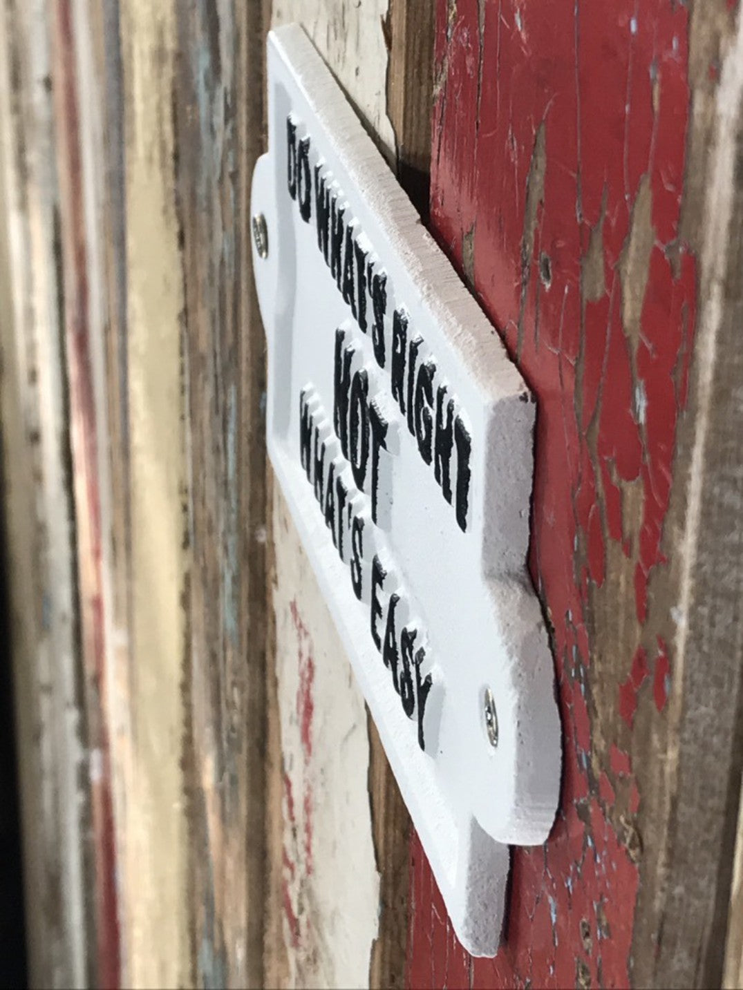 Fun Wall Sign Cast Iron DO WHAT'S RIGHT NOT WHAT'S EASY