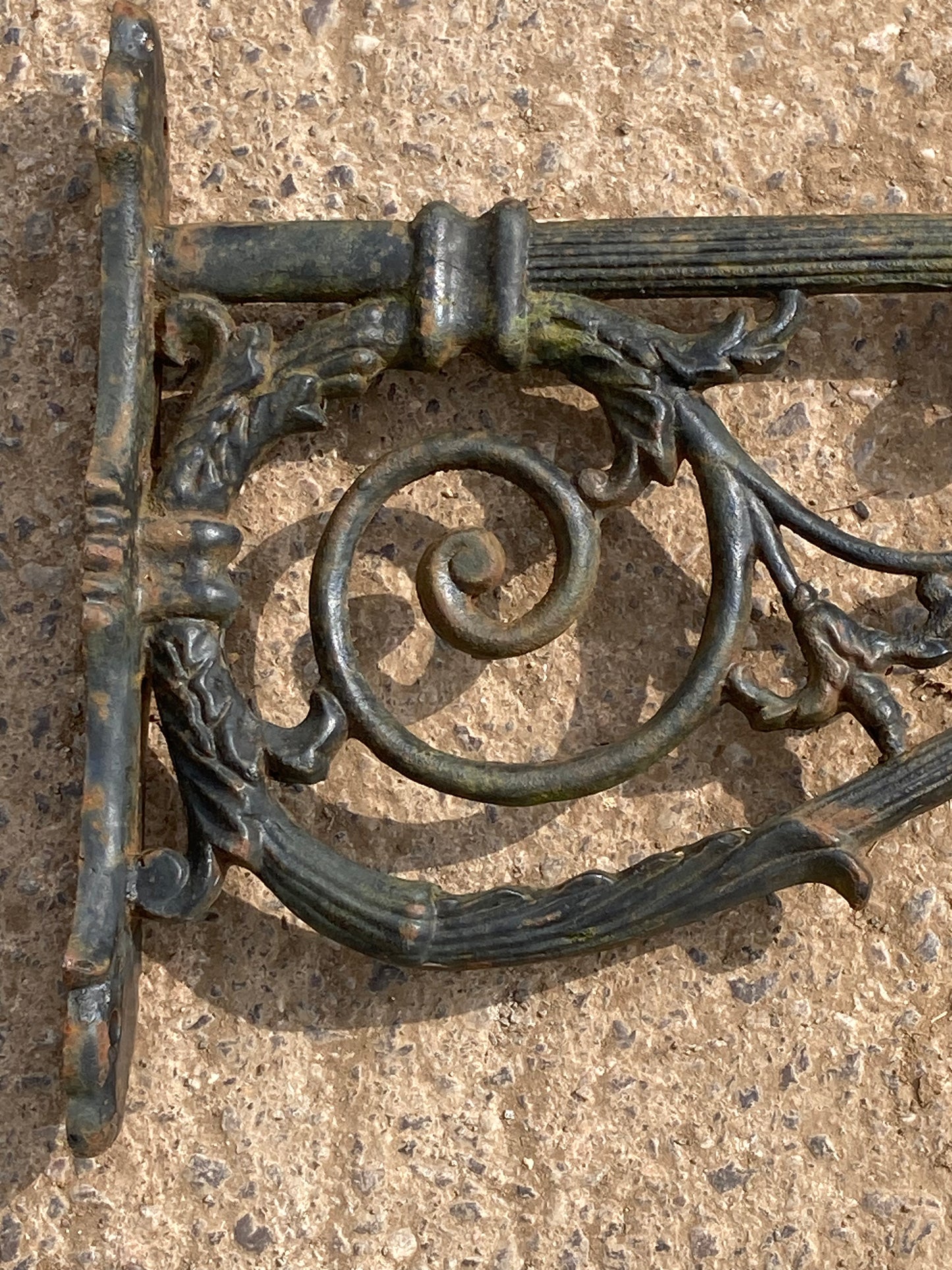 76cm Cast Iron Large Wall Lamp Bracket With 4.2cm Spigot End
