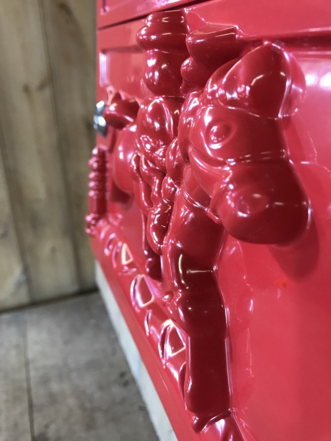 Red Cast Aluminium Horse Man Letter Wall Post Box