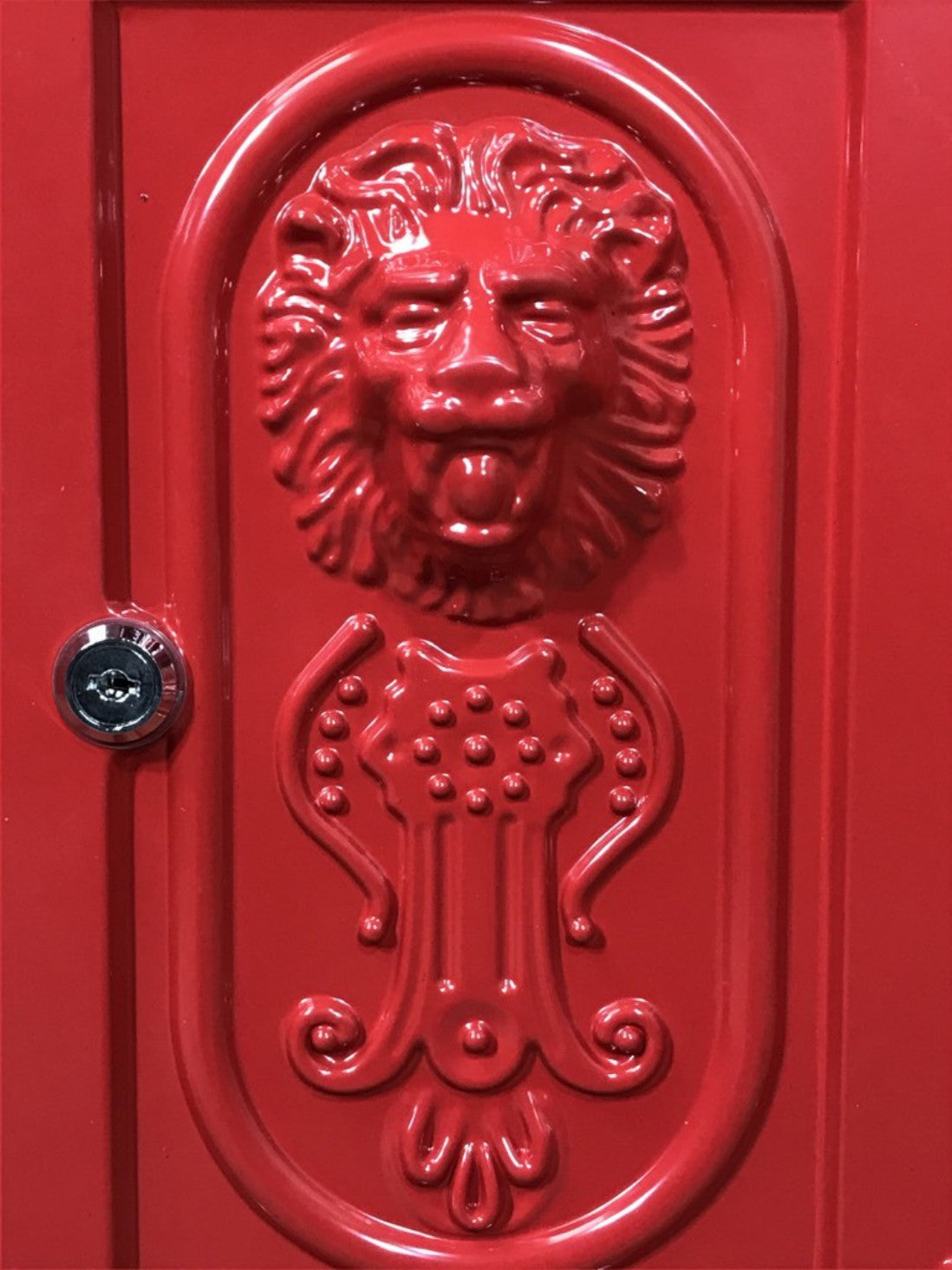 Royal Red Cast Aluminium Tall Pillar Mailbox Post Letter Box