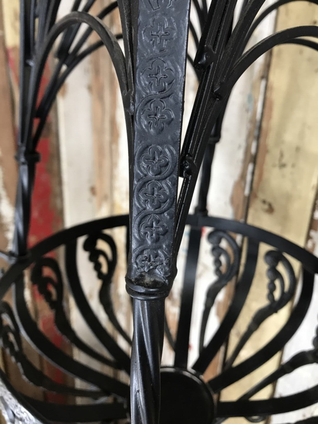 11" Small Black French Style Wrought Iron Hanging Basket New