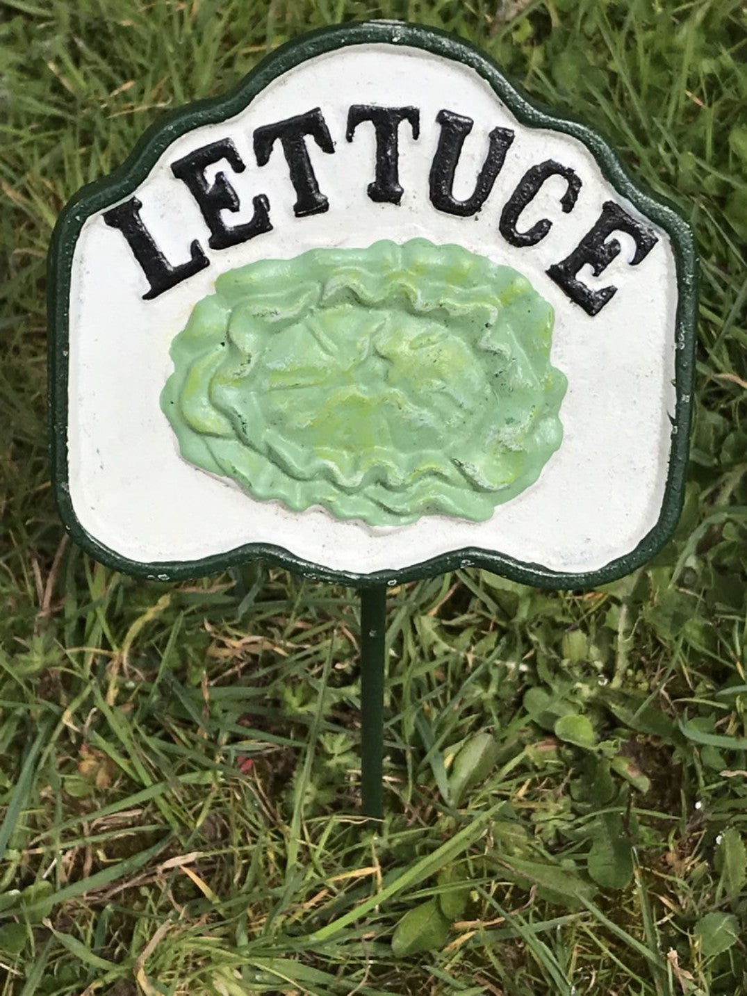 Garden Vegetable Sign LETTUCE Cast Iron Vegetable Marker