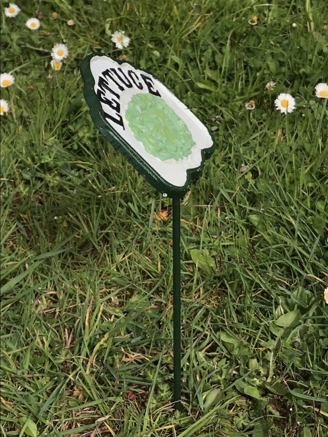 Garden Vegetable Sign LETTUCE Cast Iron Vegetable Marker