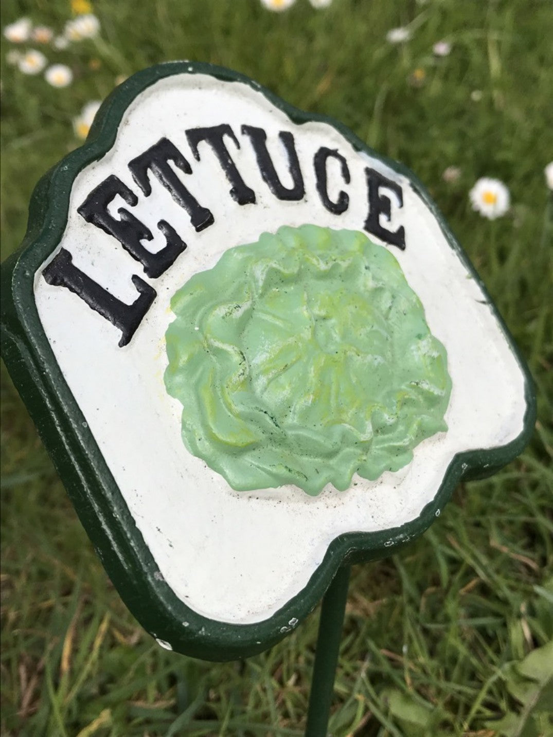 Garden Vegetable Sign LETTUCE Cast Iron Vegetable Marker