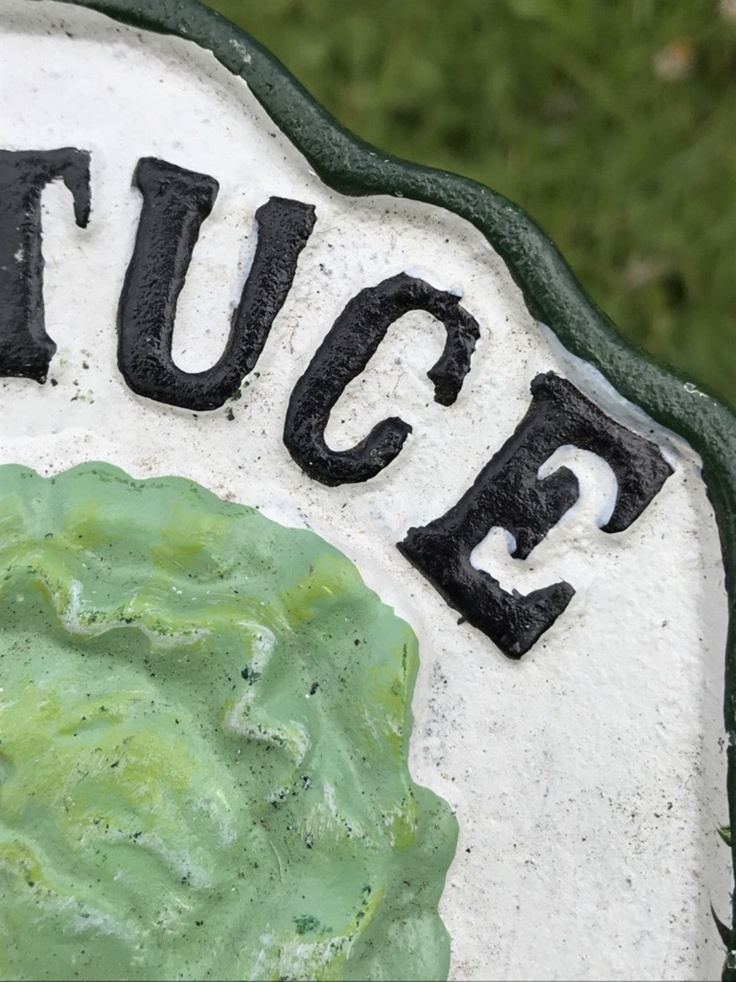Garden Vegetable Sign LETTUCE Cast Iron Vegetable Marker