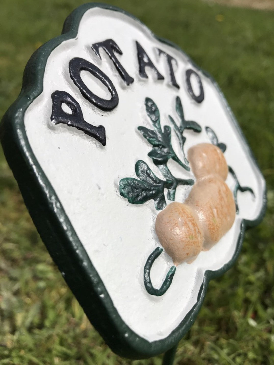 Garden Vegetable Sign POTATO Cast Iron Vegetable Marker