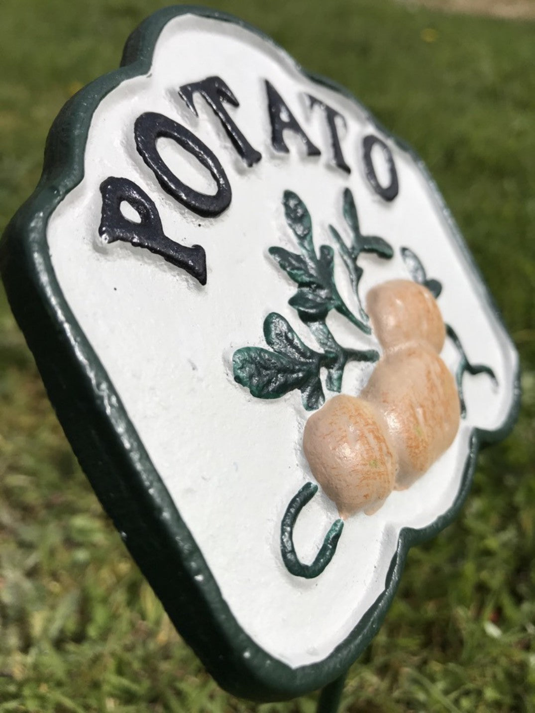 Garden Vegetable Sign POTATO Cast Iron Vegetable Marker