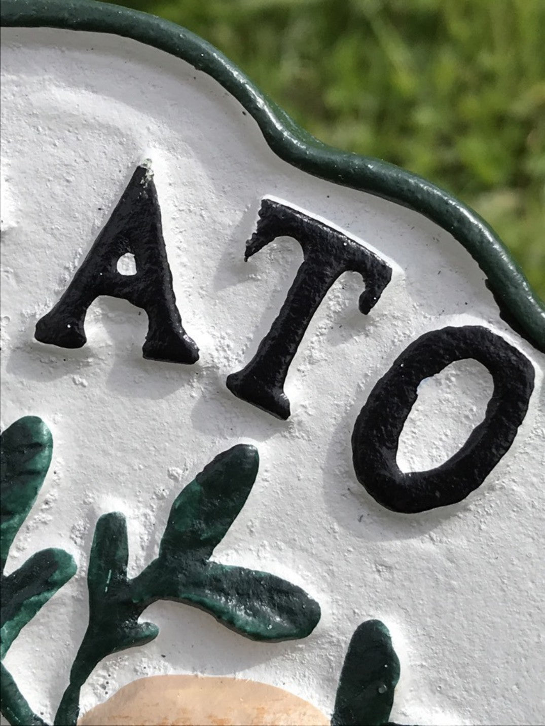 Garden Vegetable Sign POTATO Cast Iron Vegetable Marker