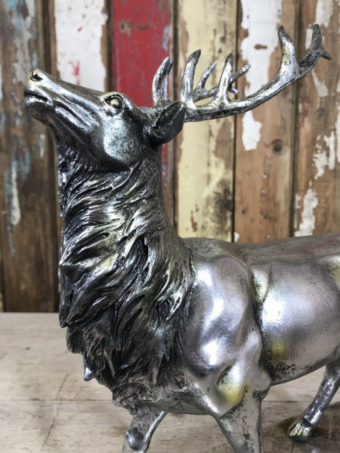 Small Silver Stag On Base 15¼" High