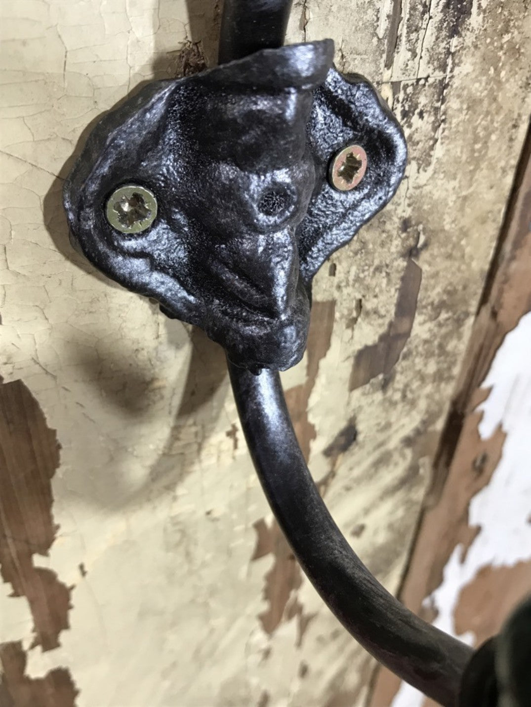 Double Wrought Iron Hook With Double Porcelain Ends New Lovely wall hook