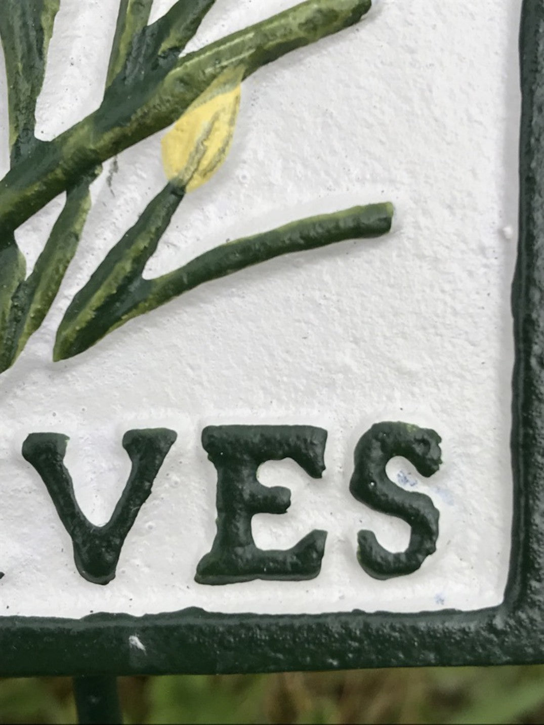Garden Herb Sign CHIVES Cast Iron Herb Marker