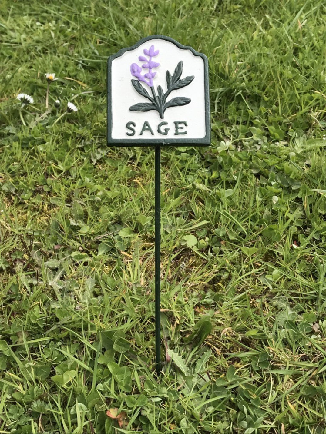 Garden Herb Sign SAGE Cast Iron Herb Marker