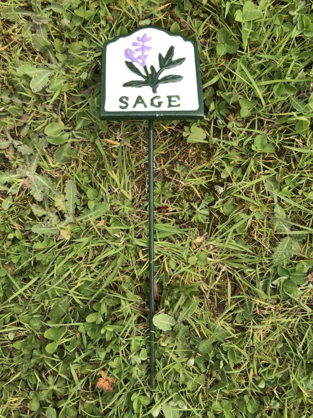 Garden Herb Sign SAGE Cast Iron Herb Marker