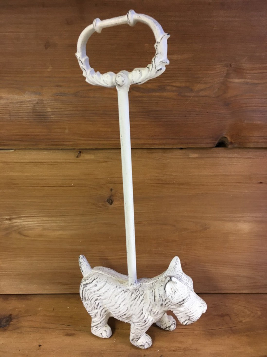 Westie Terrier Dog Cast Iron Door Stop With Long Handle 19 Tall