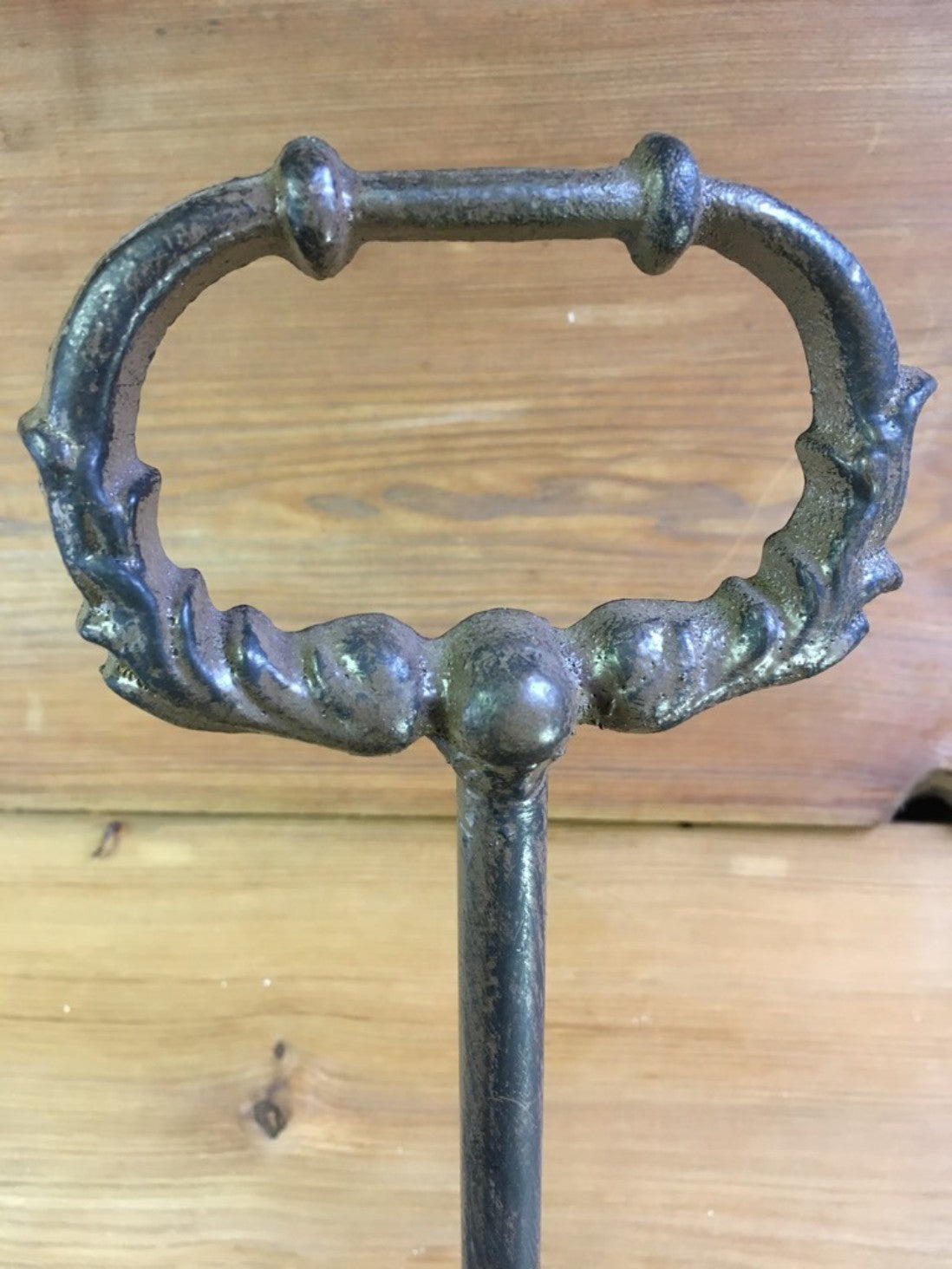 Whippet / Greyhound Dog Cast Iron Door Stop With Long Handle 18” Tall