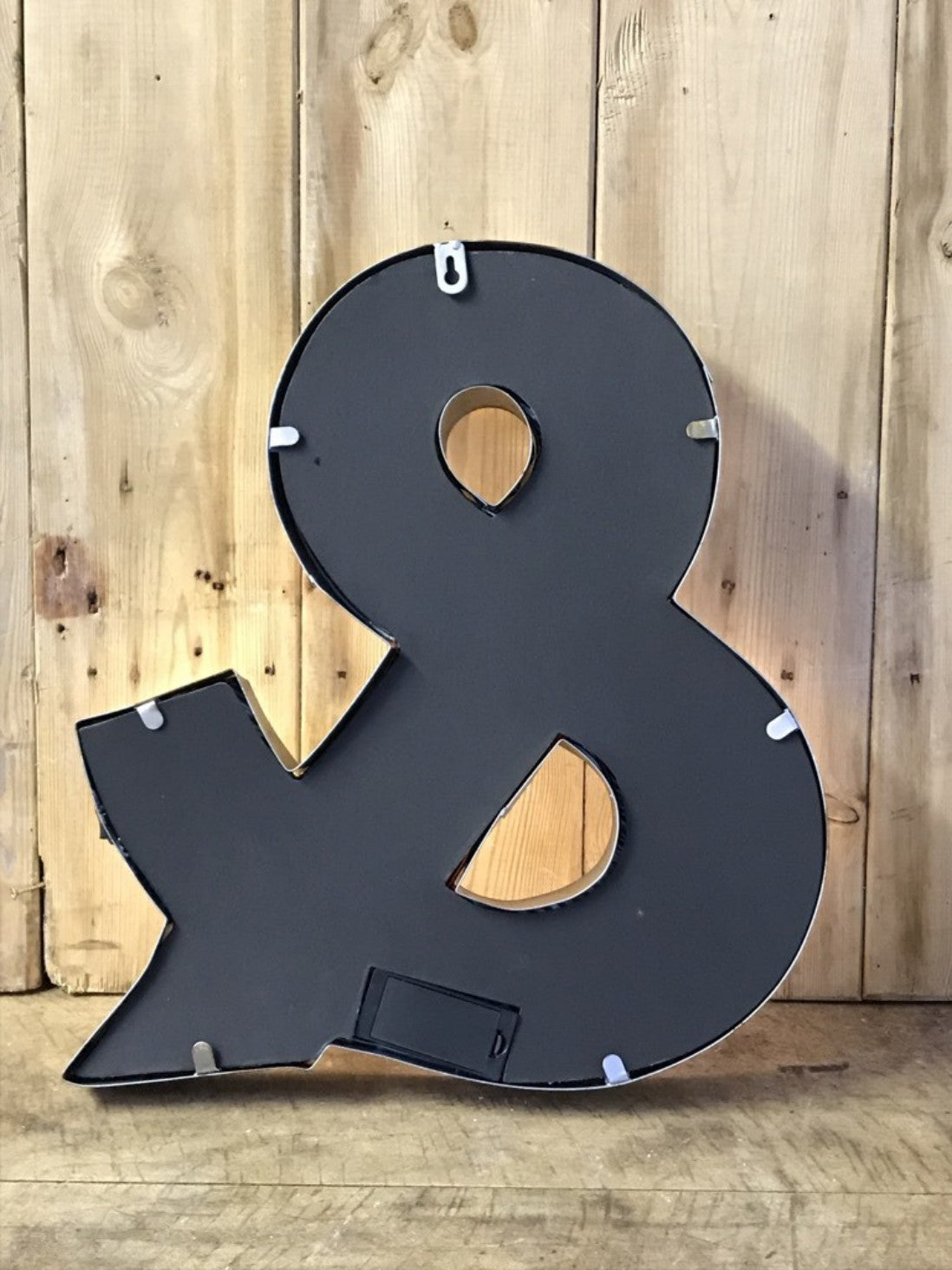 & And Sign Ampersand LED Galvanized Style Tin Metal Fairground Style Letter