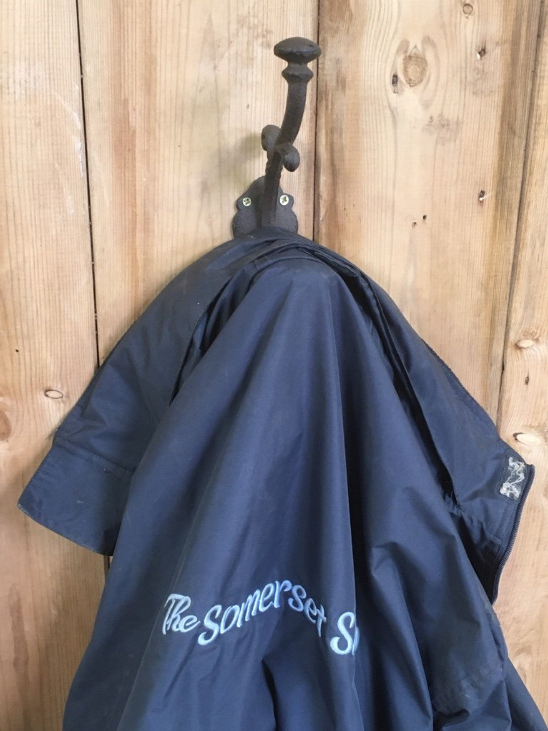 Victorian Style Cast Iron Hat & Coat Double Hook Black