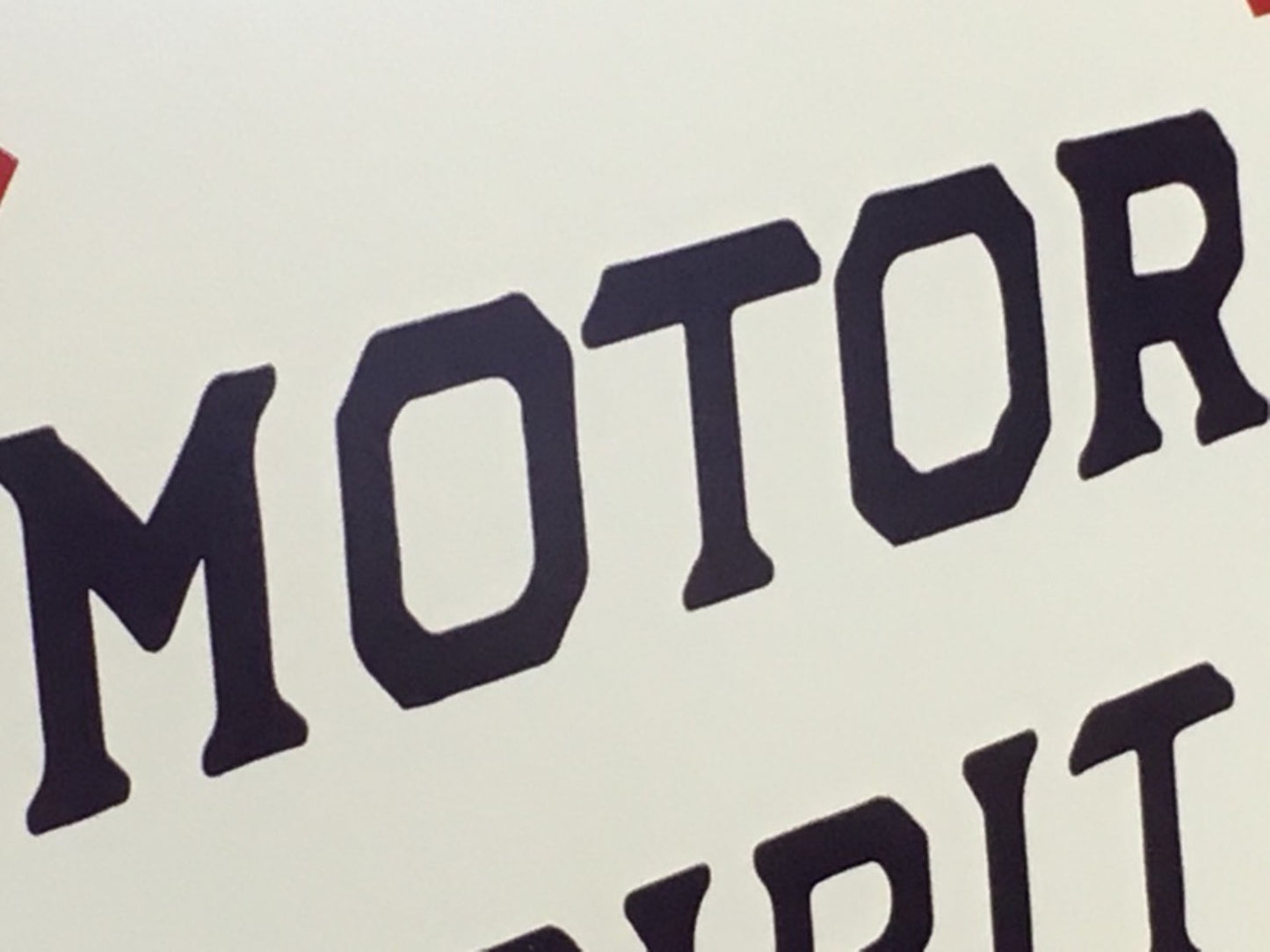 MOTOR SPIRIT 11¾X15¾ Garage Style Tin Wall Sign