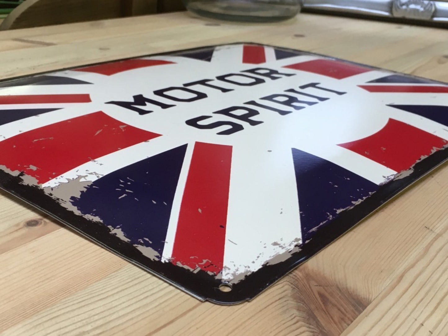 MOTOR SPIRIT 11¾X15¾ Garage Style Tin Wall Sign