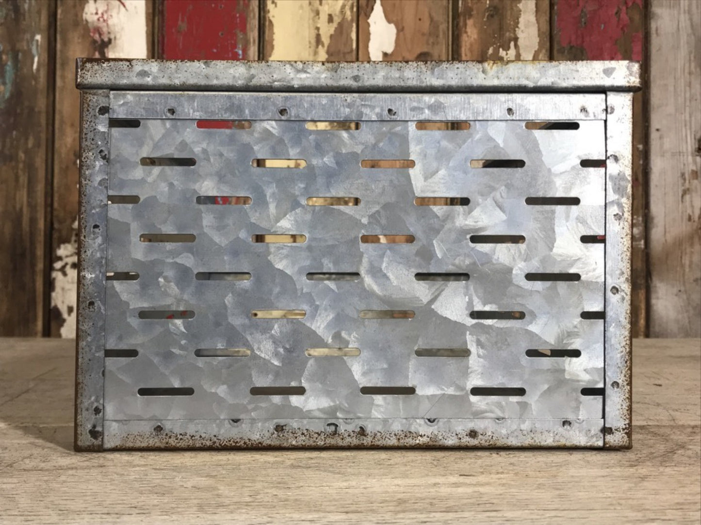 Industrial Galvanised Stackable A4 Deep Metal Storage Trays Tin