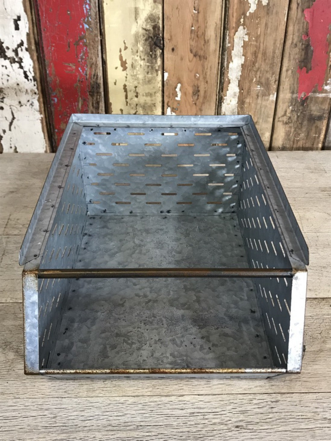 Industrial Galvanised Stackable A4 Deep Metal Storage Trays Tin