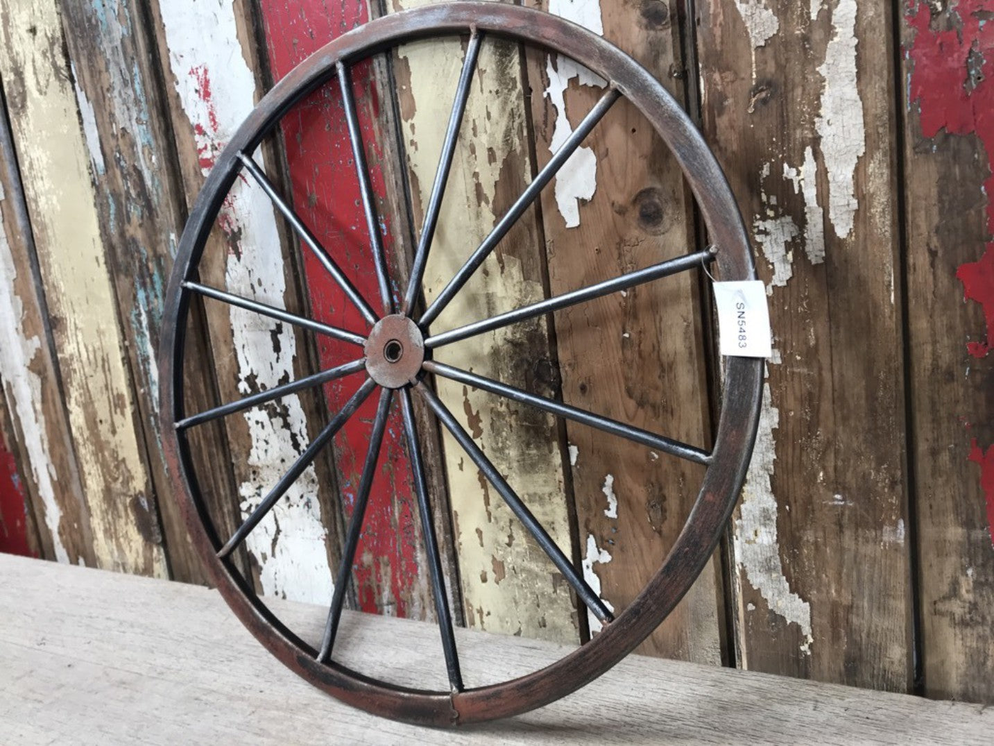 19 Replica Small Round Steel Wall Cartwheel Wall Decoration Wheel