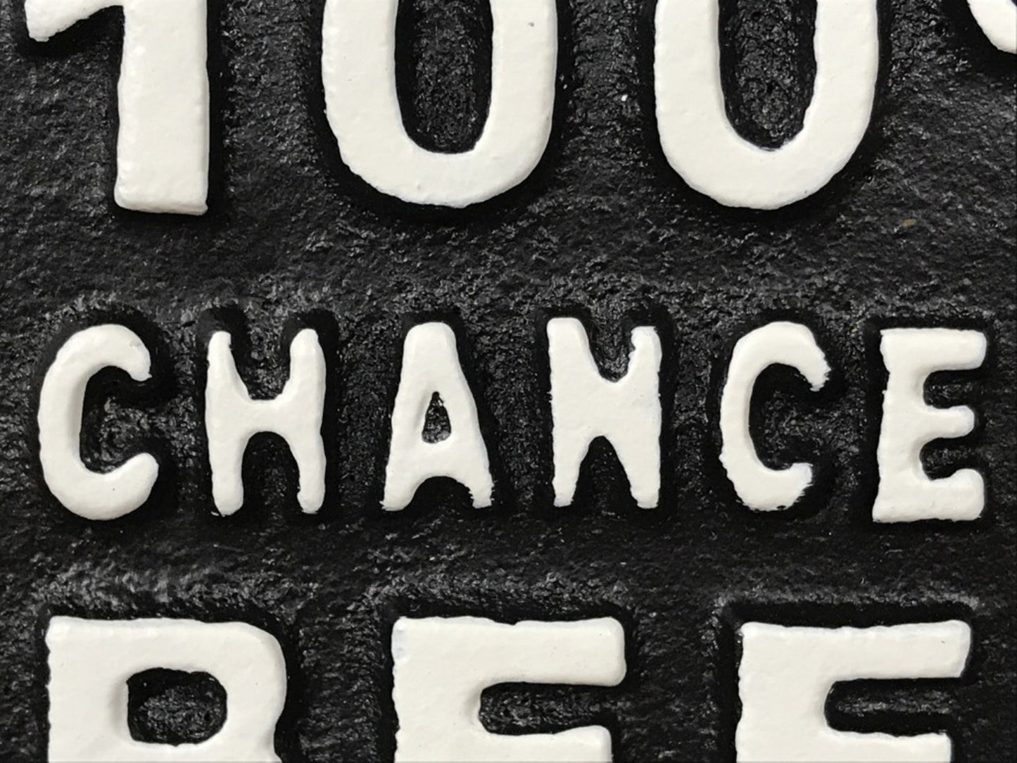 WEEKEND FORECAST 100% CHANCE OF BEER, Wall Bottle Opener Cast Iron