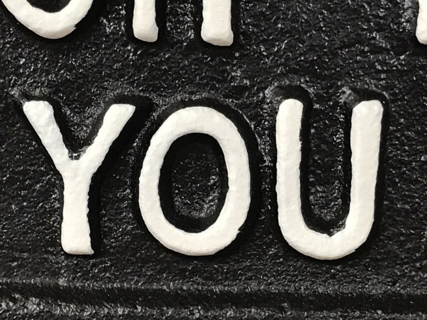 Fun Cast Iron Black Wall Sign With White Raised Text OH NO NOT YOU AGAIN