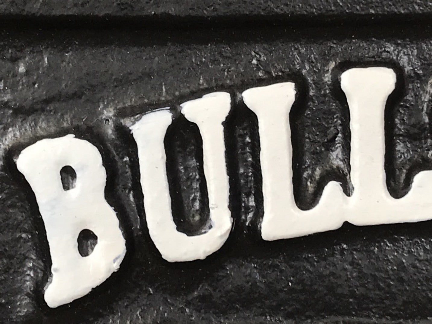 Funny Rude Black & White Wall Sign Cast Iron BULLSH T CORNER