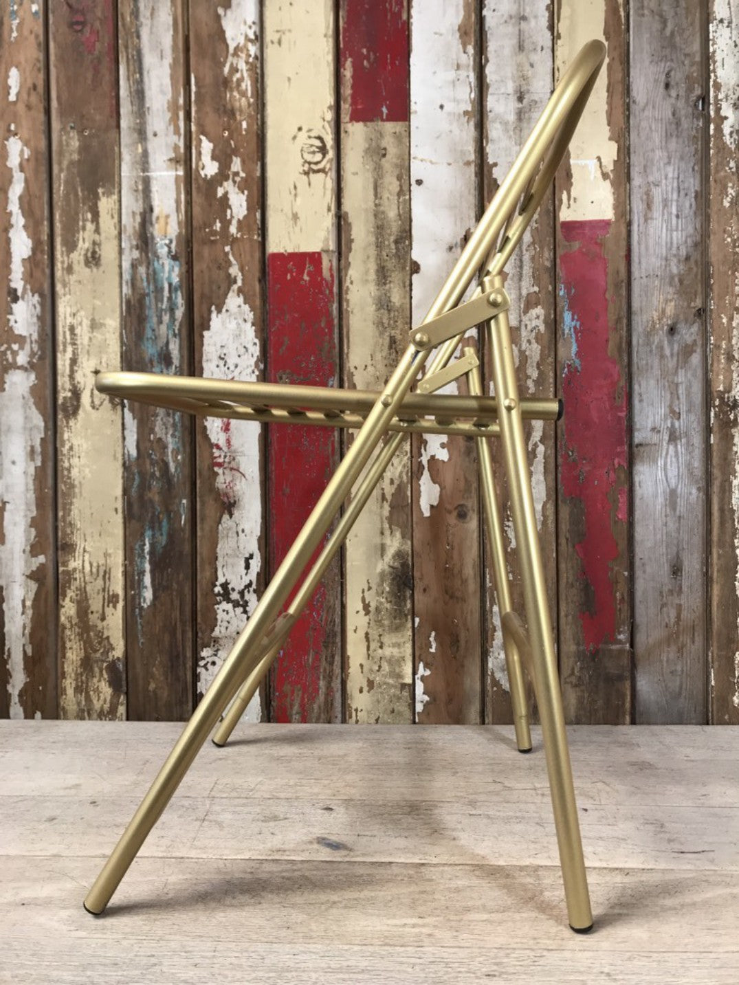 Gold Colour Steel Strong & Sturdy Foldable Chair New Indoor or outdoor