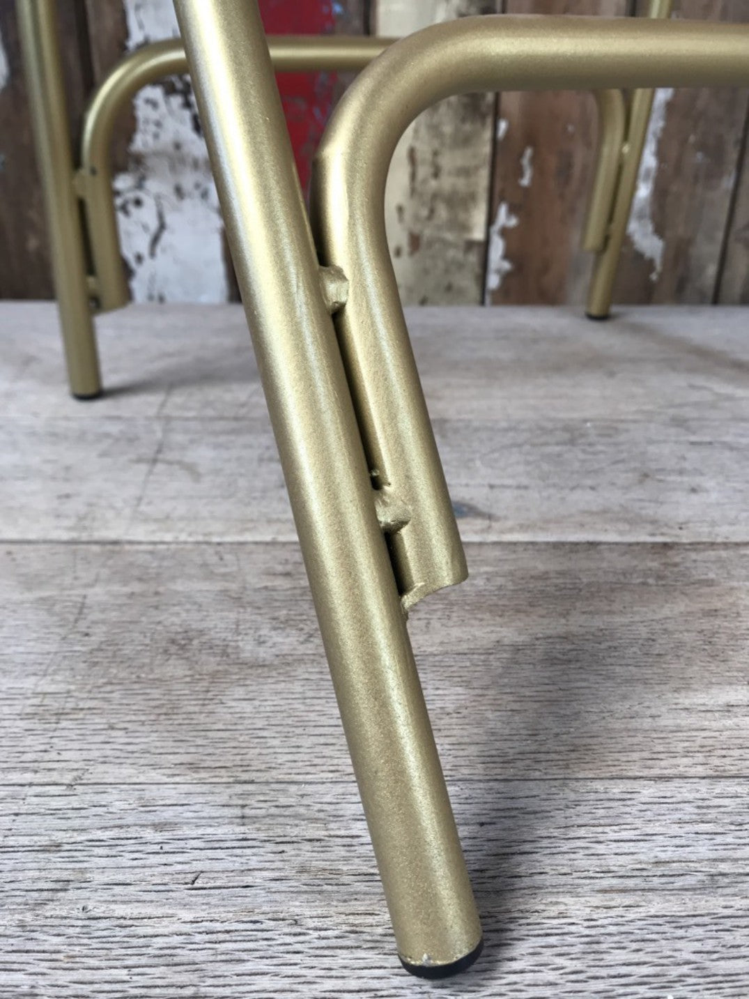 Gold Colour Steel Strong & Sturdy Foldable Chair New Indoor or outdoor