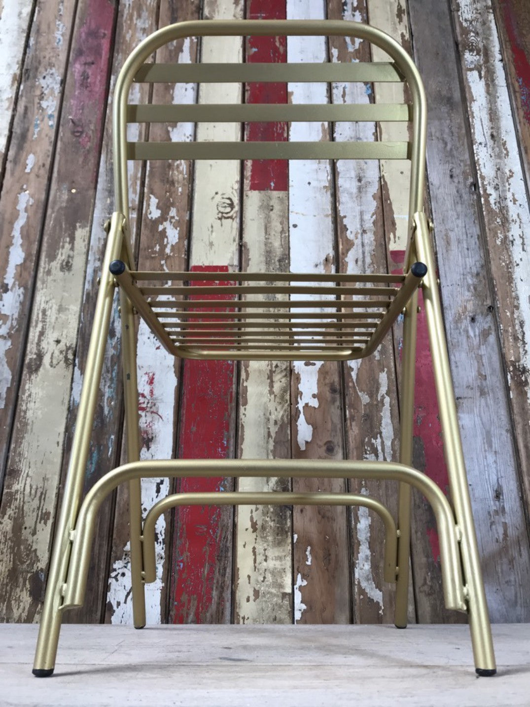 Gold Colour Steel Strong & Sturdy Foldable Chair New Indoor or outdoor