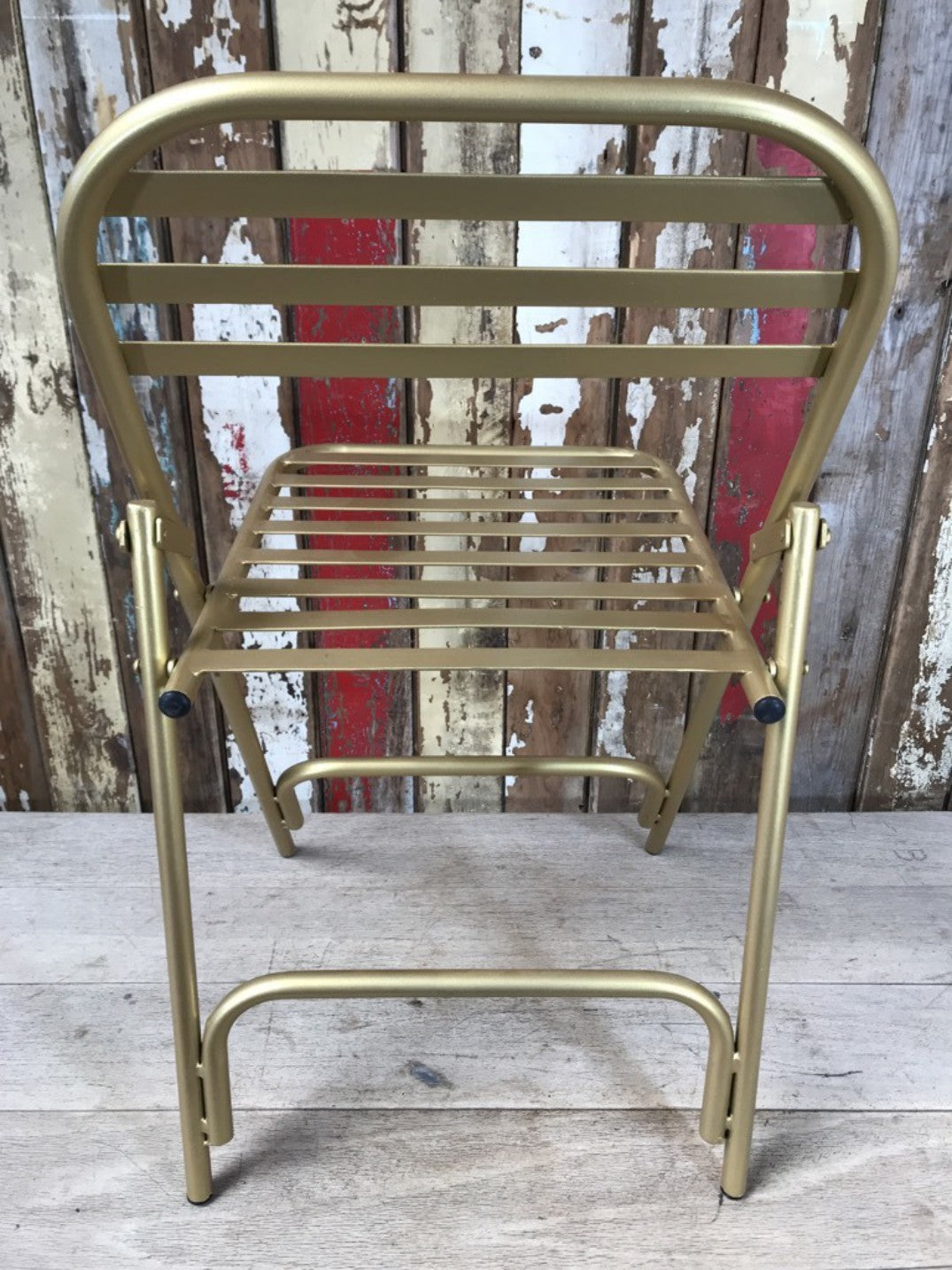 Gold Colour Steel Strong & Sturdy Foldable Chair New Indoor or outdoor
