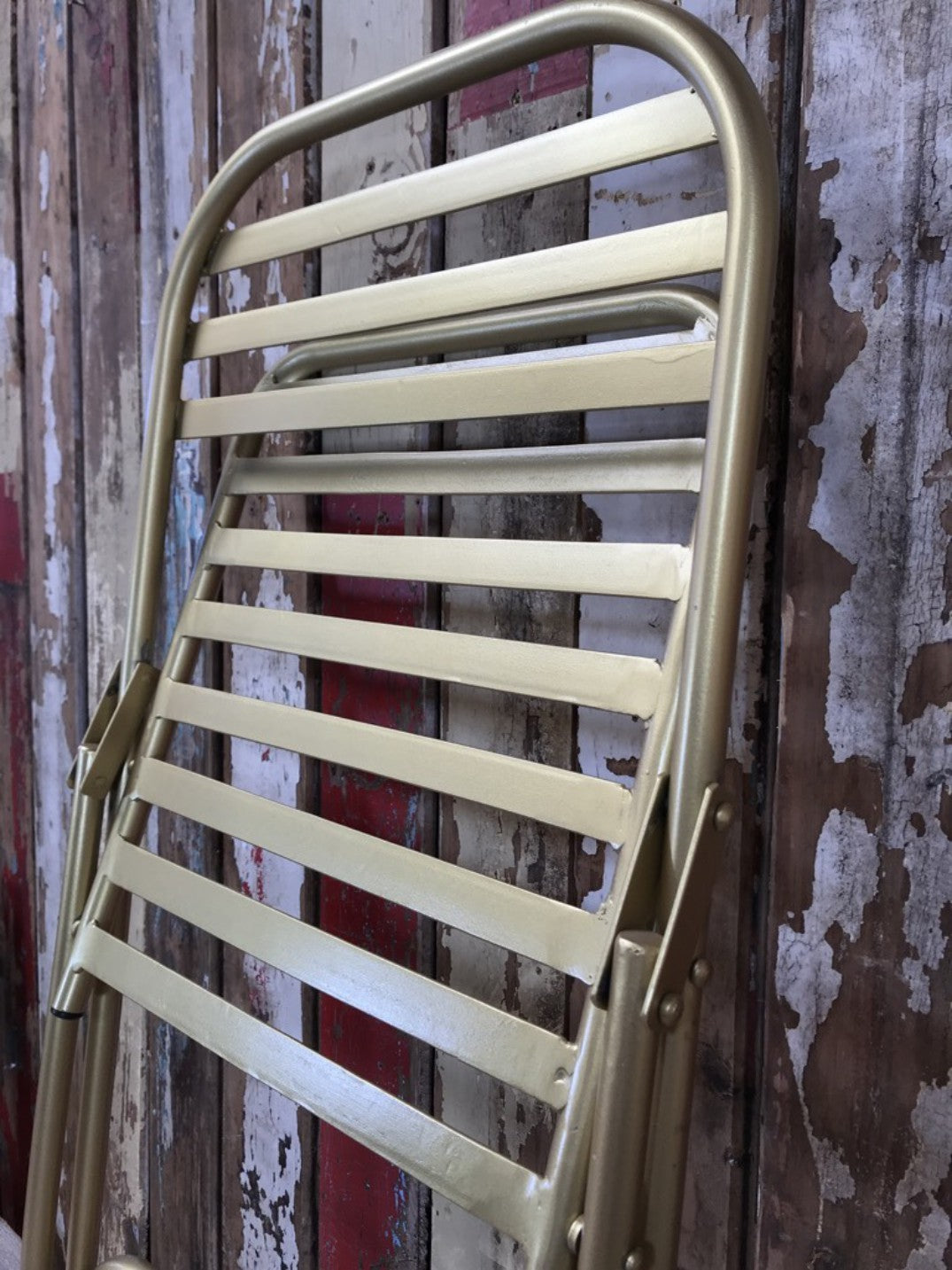 Gold Colour Steel Strong & Sturdy Foldable Chair New Indoor or outdoor